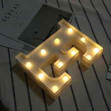 Load image into Gallery viewer, Luminous LED Letter Night Light Creative 26 English Alphabet Number Battery Lamp Romantic Wedding Party Decoration