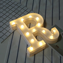 Load image into Gallery viewer, Luminous LED Letter Night Light Creative 26 English Alphabet Number Battery Lamp Romantic Wedding Party Decoration